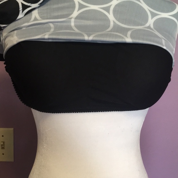 NWT Circle Pattern Black & White Tankini Set 2-pc - Picture 7 of 7